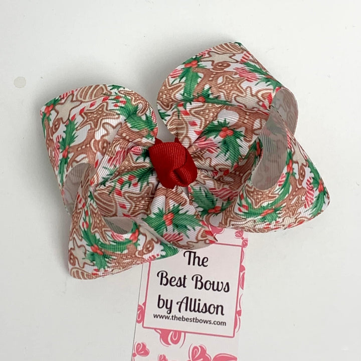 Gingerbread and Holly Bow {Christmas 2023}