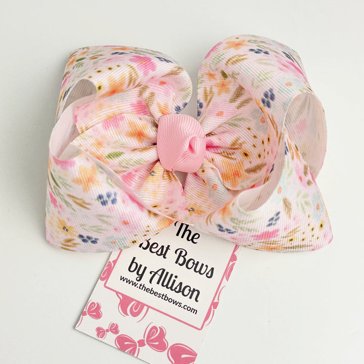 Spring Floral Bow {Ready to Ship}